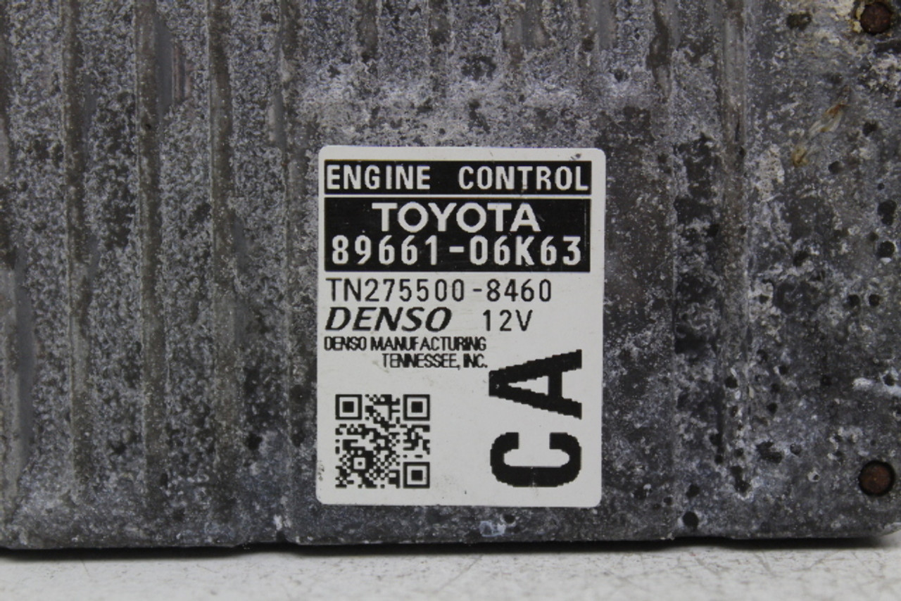 12-14 Toyota Camry 89661-06K63 Computer Brain Engine Control ECU ECM EBX Module 12-14 Toyota Camry 89661-06K63 Computer Brain Engine Control ECU ECM EBX Module