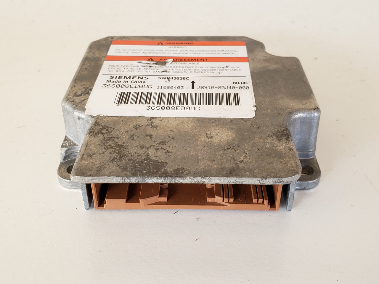 2009 Suzuki SX4 5WK43636C SRS Safety Restraint System Control Module Unit