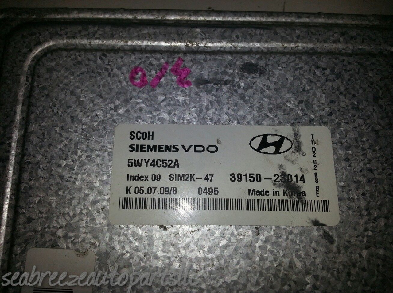 07 08 09 10  HYUNDAI ELANTRA COMPUTER BRAIN ENGINE CONTROL ECU ECM MODULE