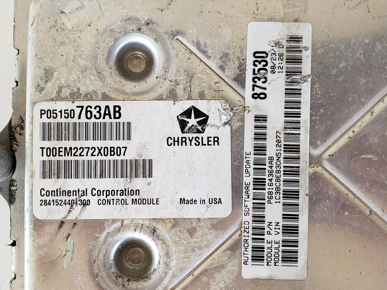 2013 Dodge Avenger P68164364AB Computer Brain Engine Control ECU ECM EBX Module
