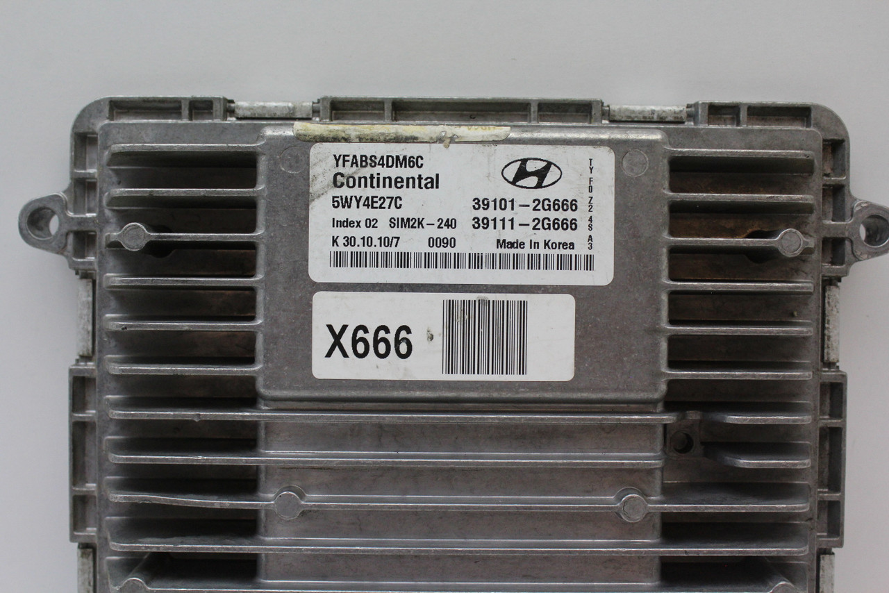 11-14 Sonata 39111-2G666 Computer Brain Engine Control ECU ECM EBX Module