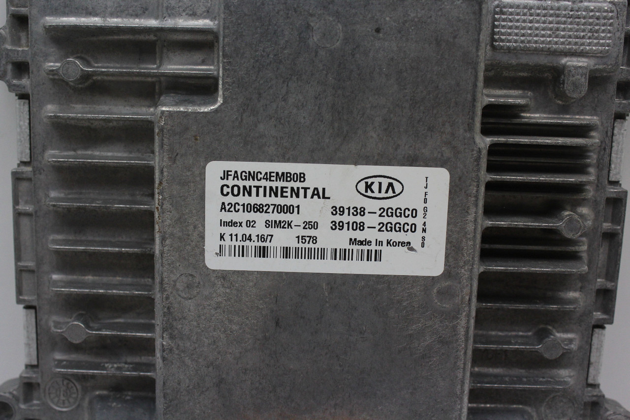 16 17 18 Kia Optima 39108-2GGC0 Computer Brain Engine Control ECU ECM EBX Module