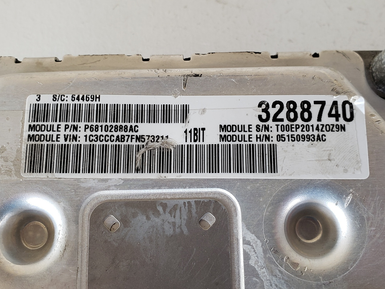 2015 Chrysler 200 P68102888AC Computer Brain Engine Control ECU ECM EBX Module