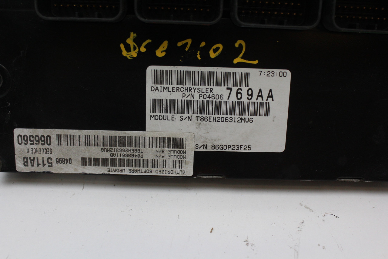 2004 04 Chrysler Concorde P04896511AB Computer Engine Control ECU ECM Module 2004 04 Chrysler Concorde P04896511AB Computer Engine Control ECU ECM Module