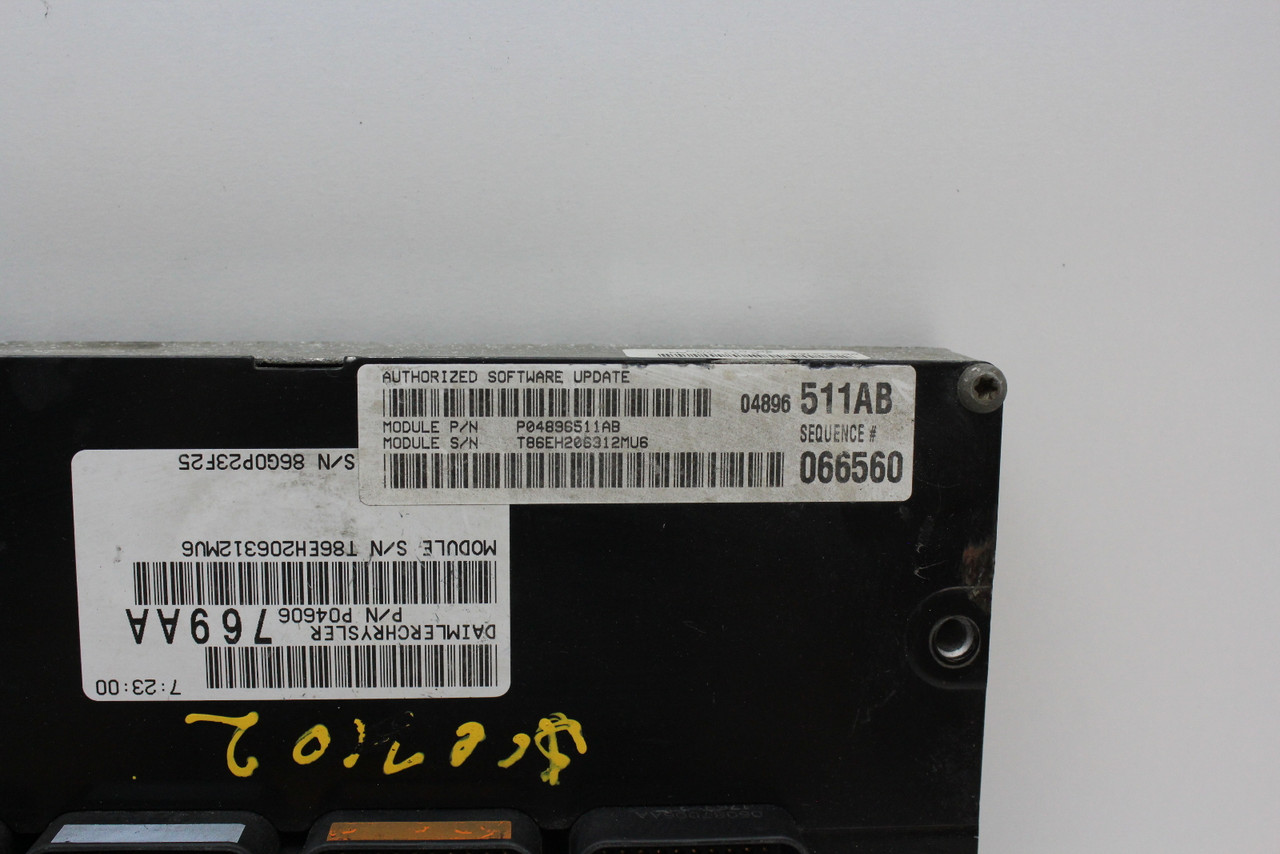 2004 04 Chrysler Concorde P04896511AB Computer Engine Control ECU ECM Module 2004 04 Chrysler Concorde P04896511AB Computer Engine Control ECU ECM Module