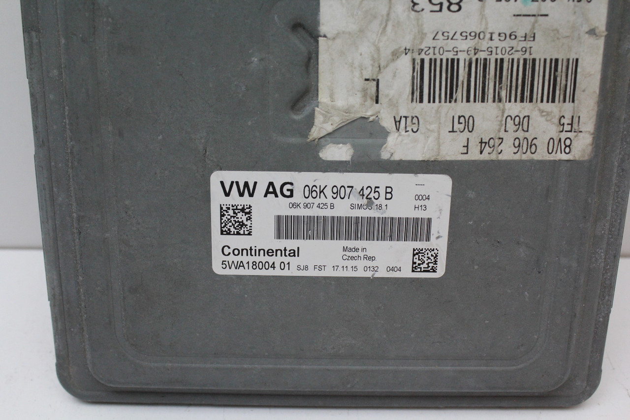 15 16 Volkswagen Golf 06K 907 425B Computer Engine Control ECU ECM EBX Module