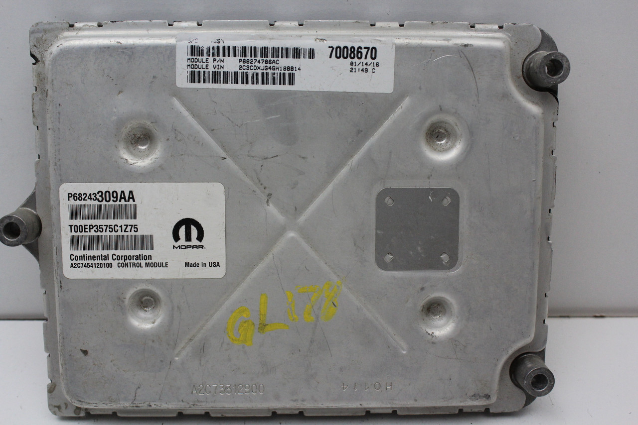 2016 16 Dodge Charger 3.6L P68274786AC Computer Engine Control ECU ECM Module