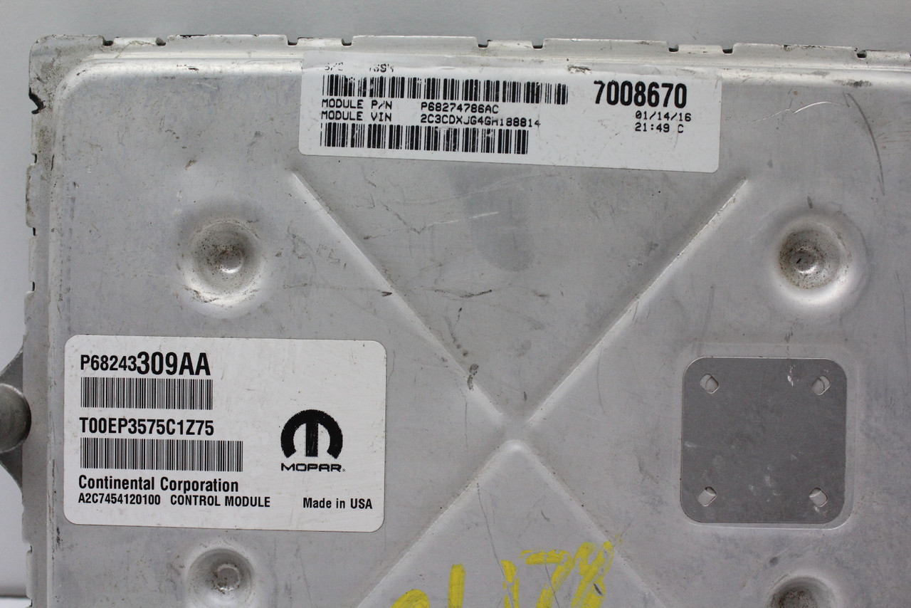2016 16 Dodge Charger 3.6L P68274786AC Computer Engine Control ECU ECM Module