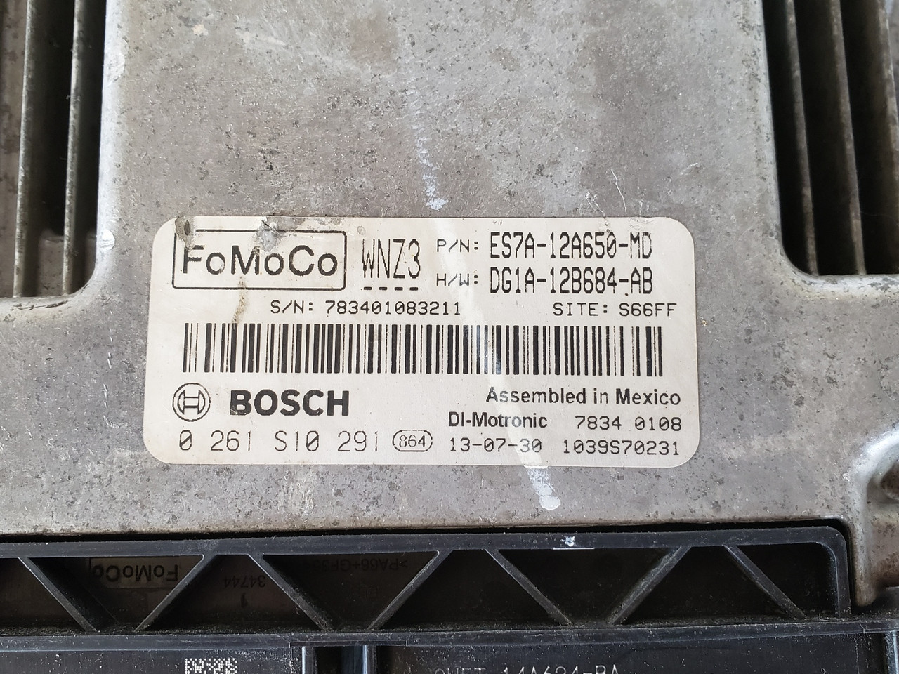 2014 Ford Fusion ES7A-12A650-MD Computer Brain Engine Control ECU ECM EBX Module