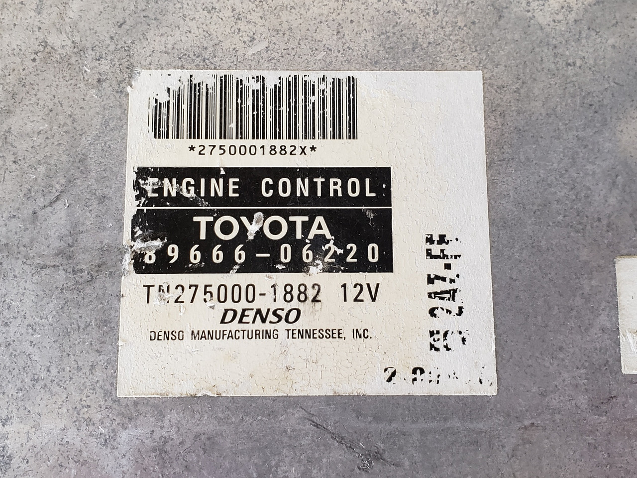 2002 Toyota Camry 89666-06220 Computer Brain Engine Control ECU ECM EBX Module