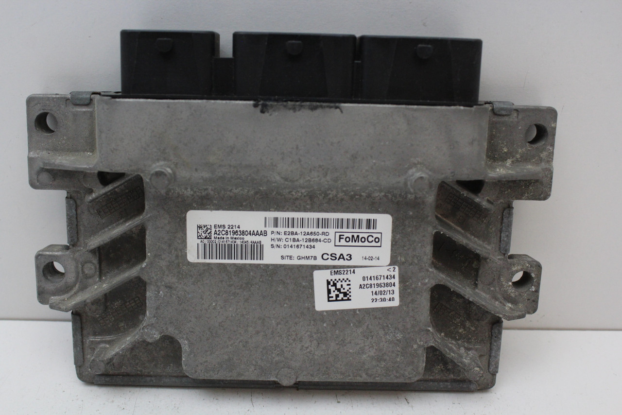 14 2014 Ford Fiesta E2BA-12A650-RD Computer Brain Engine Control ECU ECM Module