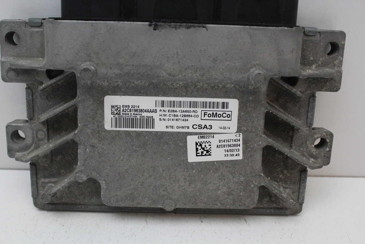 14 2014 Ford Fiesta E2BA-12A650-RD Computer Brain Engine Control ECU ECM Module