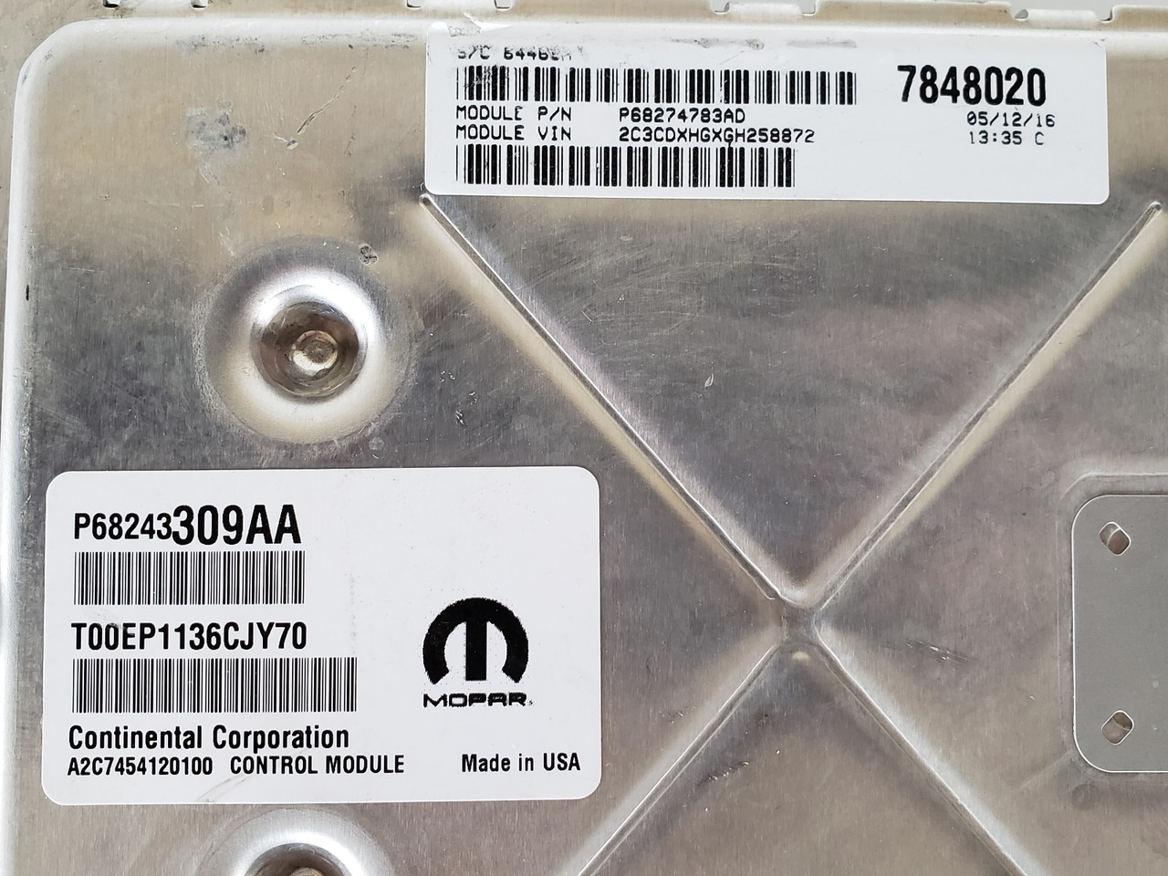 2016-2017 Charger P68243309AA Computer Brain Engine Control ECU ECM EBX Module
