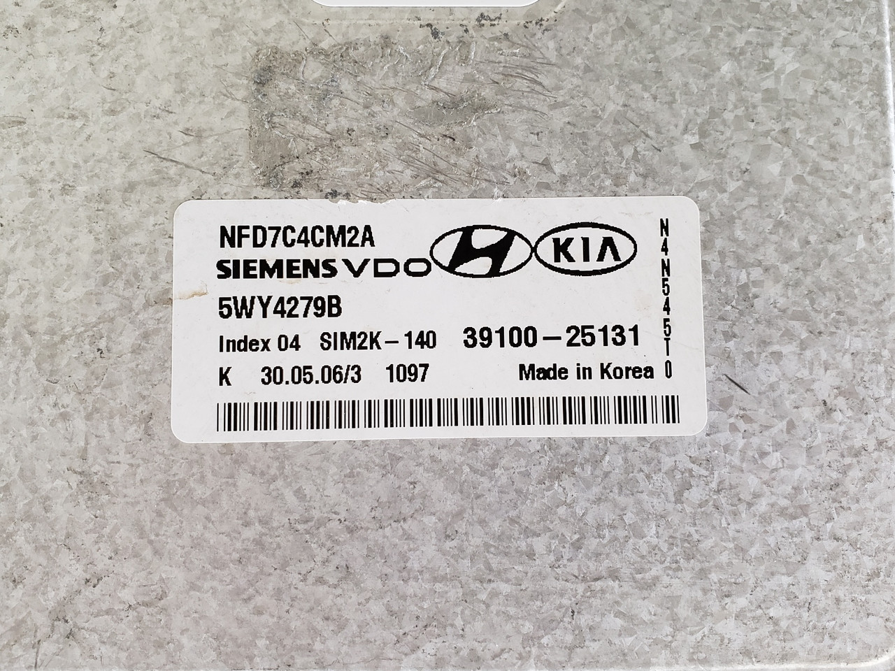 2006-2008 Sonata 39100-25131 Computer Brain Engine Control ECU ECM EBX Module