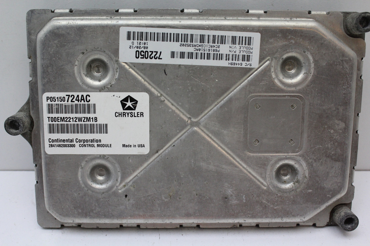13 2013 Dodge Caravan 3.6L P68161510AC Computer Engine Control ECU ECM Module 13 2013 Dodge Caravan 3.6L P68161510AC Computer Engine Control ECU ECM Module