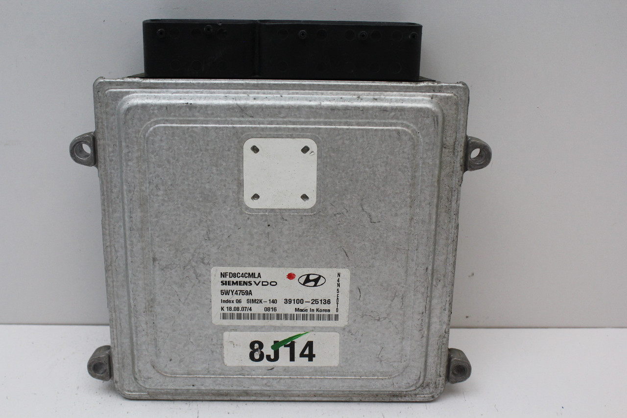 06 07 08 Sonata 39100-25136 Computer Brain Engine Control ECU ECM EBX Module