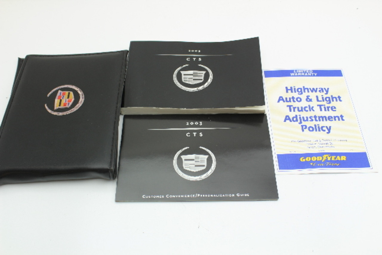 03 Cadillac CTS Vehicle Owners Manual Handbook Guide Set