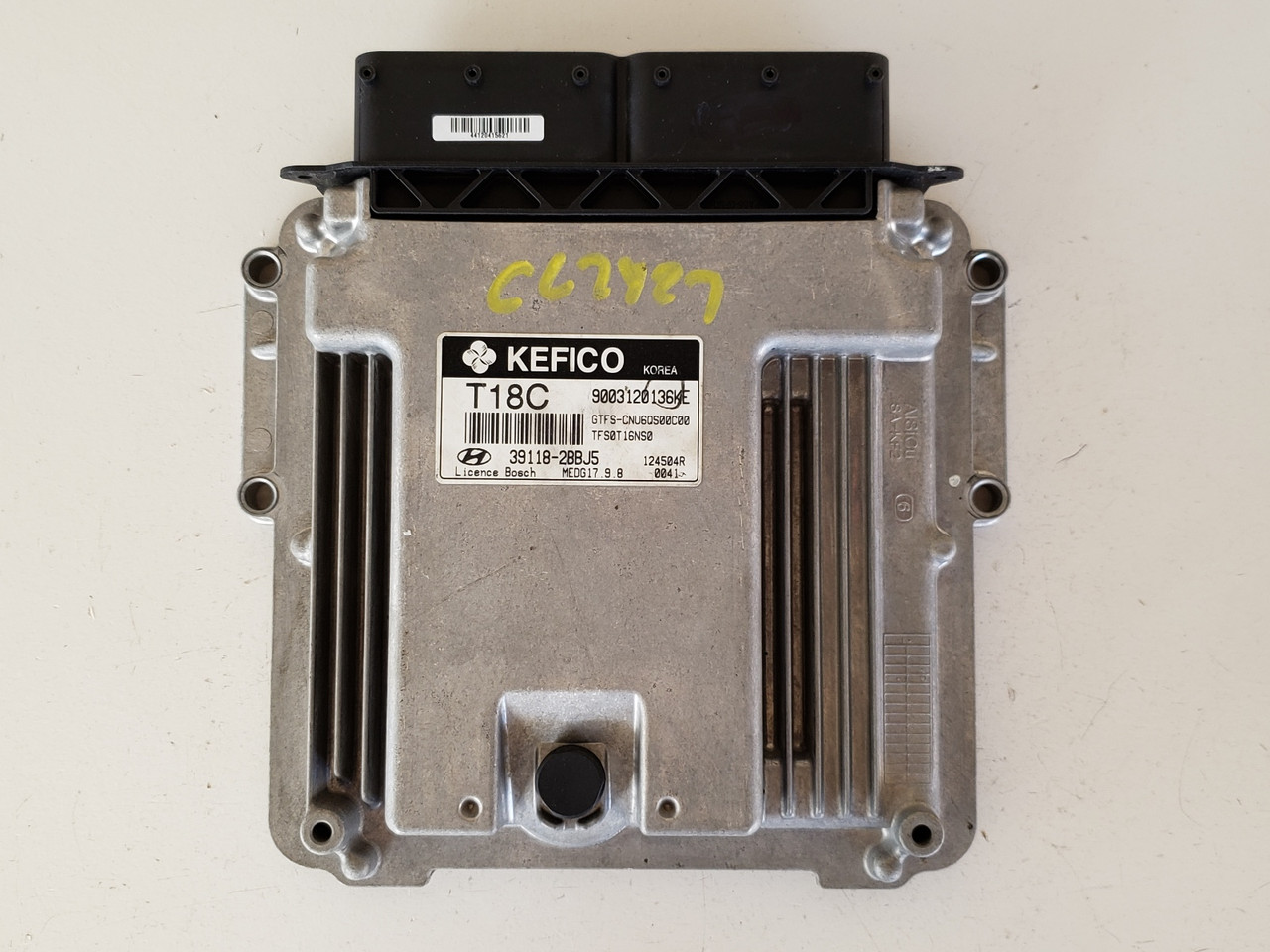 2013 Veloster 39118-2BBJ5 Computer Brain Engine Control ECU ECM EBX Module