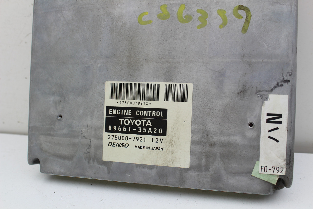 04 Toyota 4Runner 89661-35A20 Computer Brain Engine Control ECU ECM EBX Module