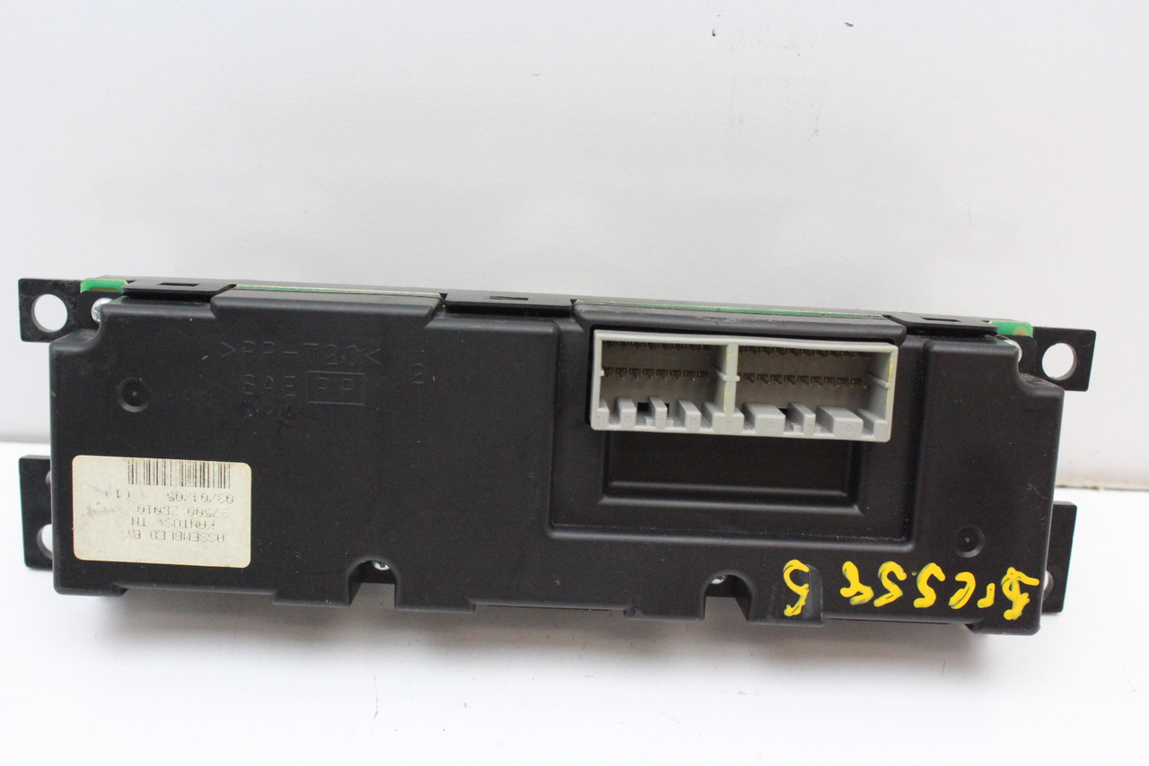 05 06 Altima 27500 ZB010 Climate Control Panel Temperature Unit A/C Heater