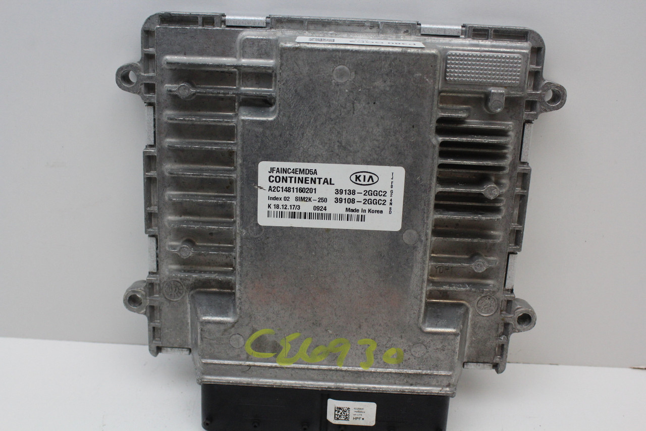 16 17 18 Kia Optima 39108-2GGC2 Computer Brain Engine Control ECU ECM EBX Module