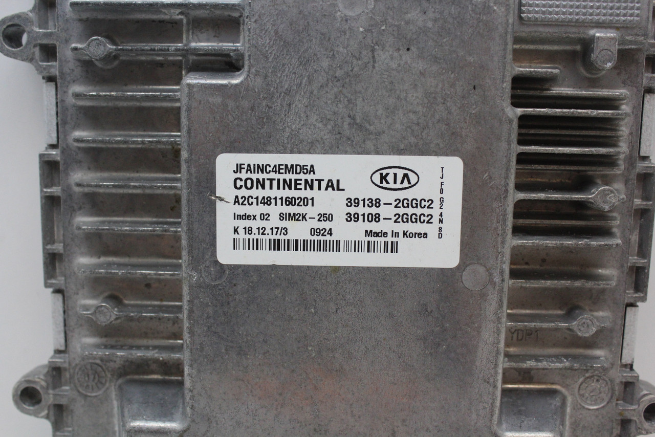 16 17 18 Kia Optima 39108-2GGC2 Computer Brain Engine Control ECU ECM EBX Module
