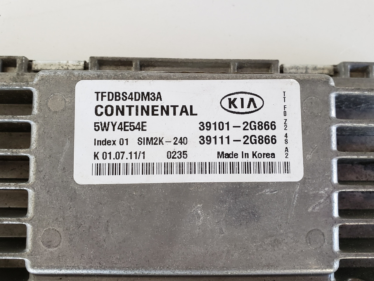 2011-2013 Optima 39111-2G866 Computer Brain Engine Control ECU ECM EBX Module