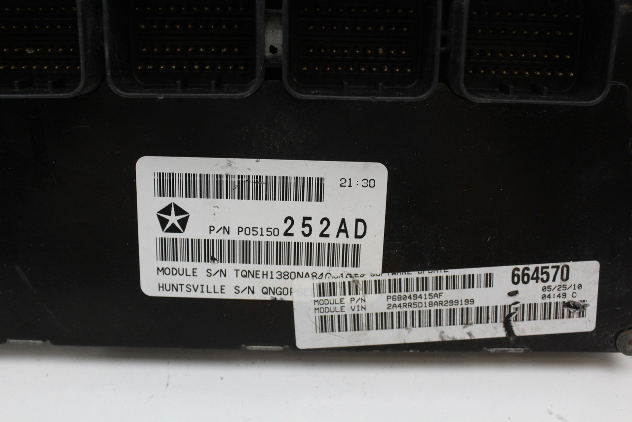 10 2010 Dodge Caravan P68049415AF Computer Engine Control ECU ECM EBX Module