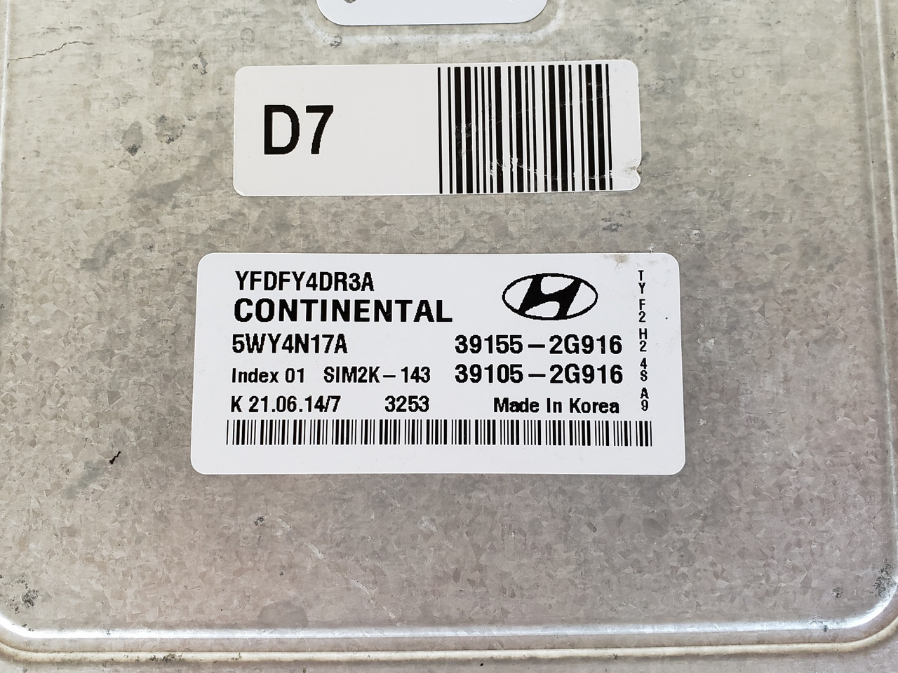 2011-2015 Sonata 39105-2G916 Computer Brain Engine Control ECU ECM EBX Module
