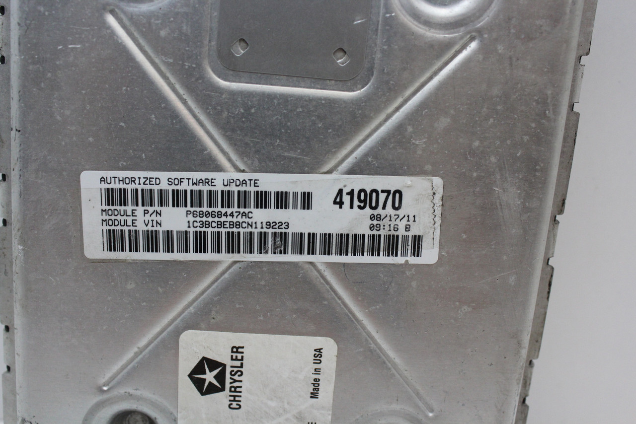 12 2012 Chrysler 200 P68068447AC Computer Engine Control ECU ECM EBX Module