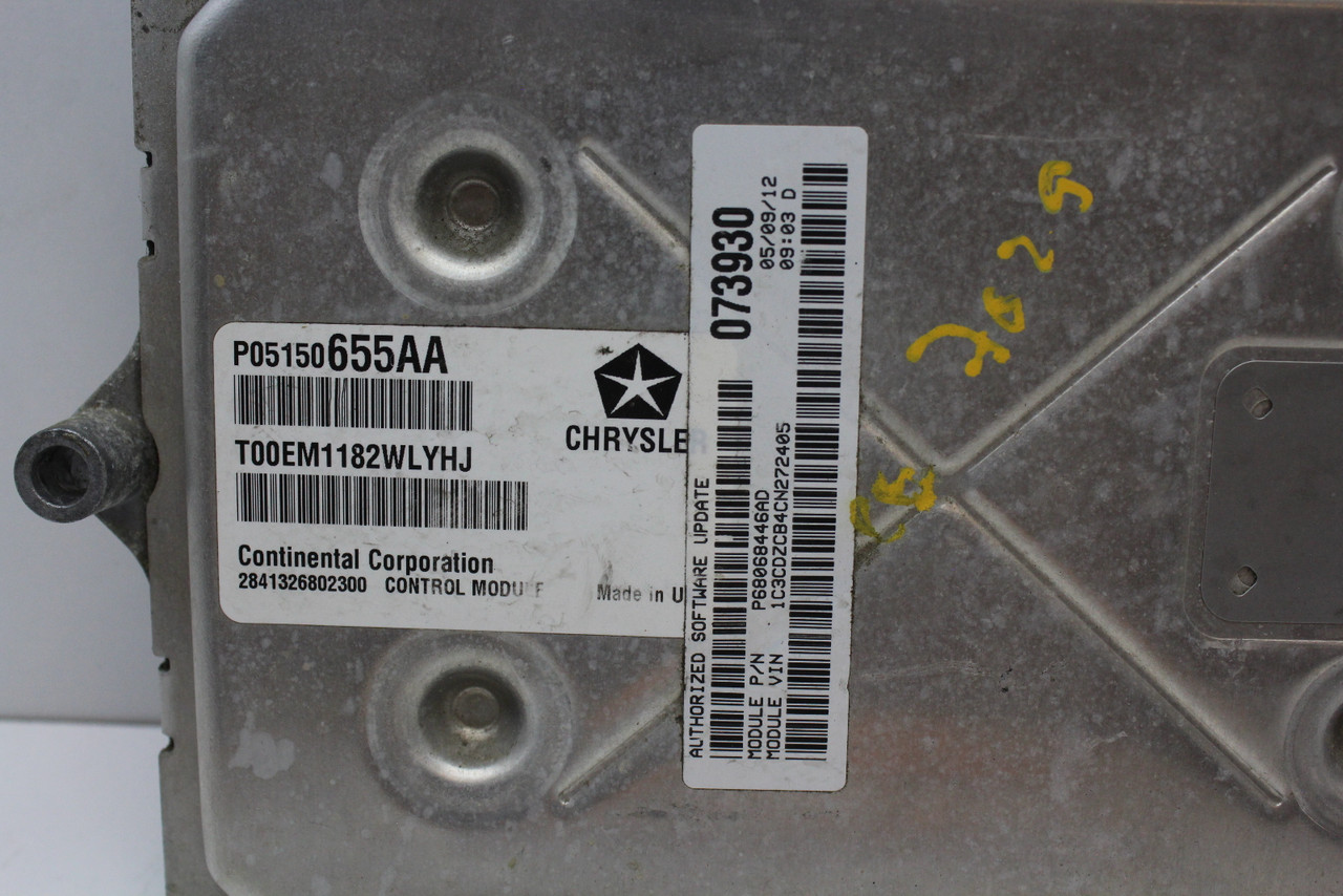 12 2012 Dodge Avenger P68068446AD Computer Engine Control ECU ECM EBX Module