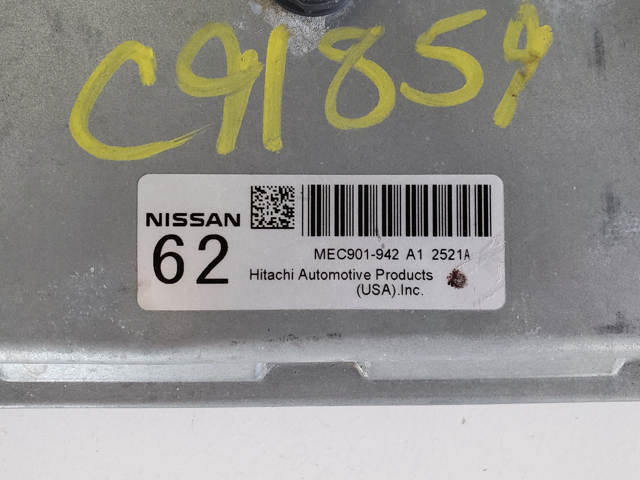 2012 Nissan Versa MEC901-942 A1 Computer Brain Engine Control ECU ECM EBX Module