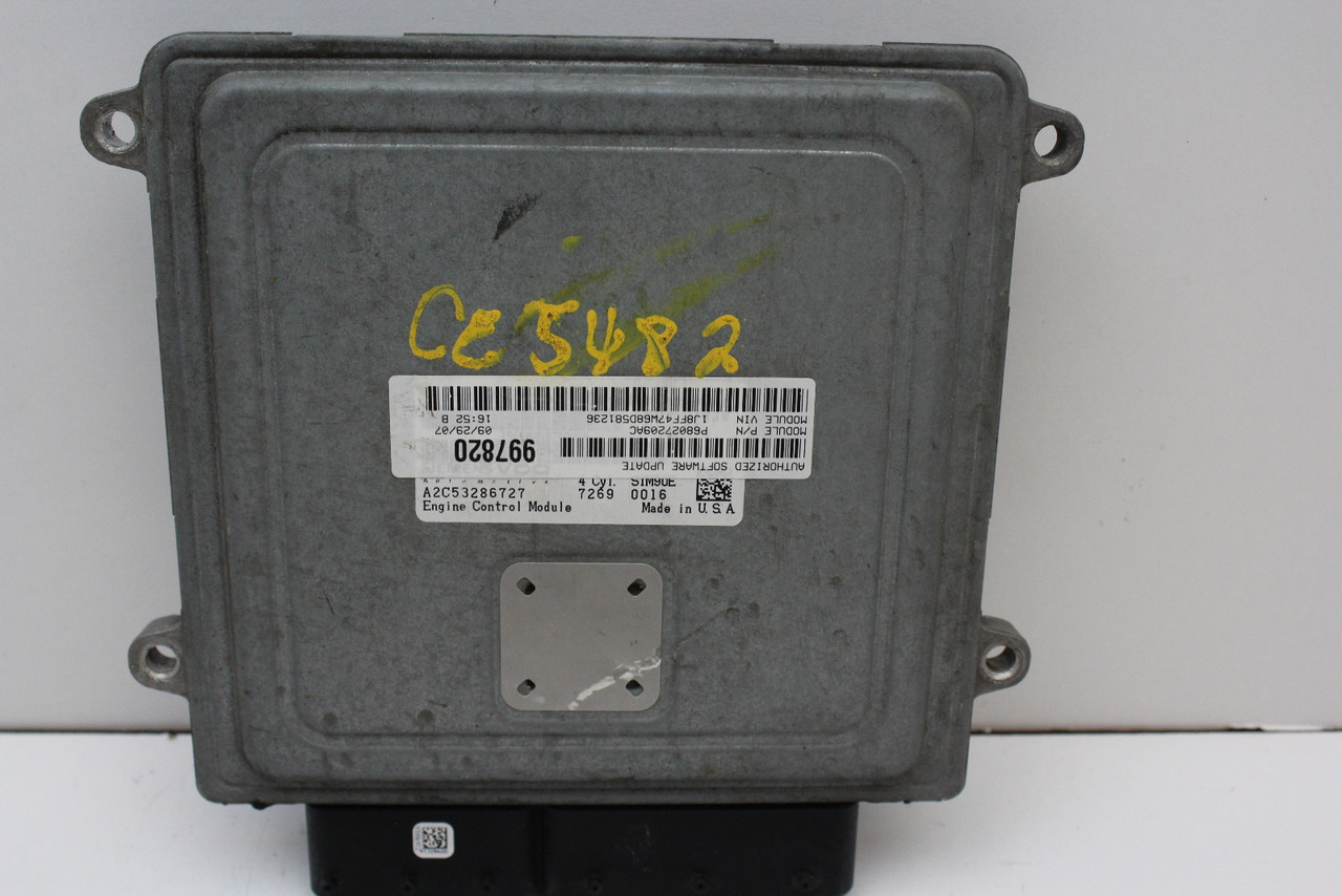07 08 Jeep Compass P68027209AC Computer Brain Engine Control ECU ECM EBX Module