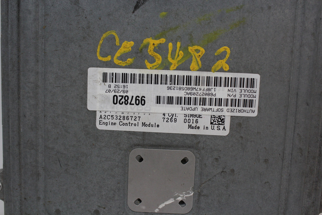 07 08 Jeep Compass P68027209AC Computer Brain Engine Control ECU ECM EBX Module