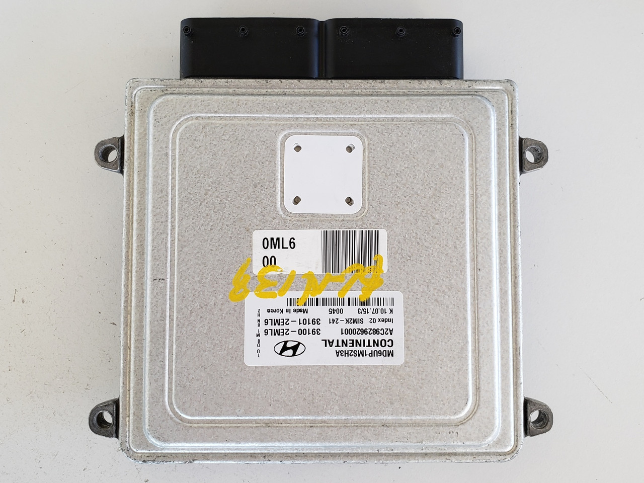 2014-2016 Elantra 39101-2EML6 Computer Brain Engine Control ECU ECM EBX Module