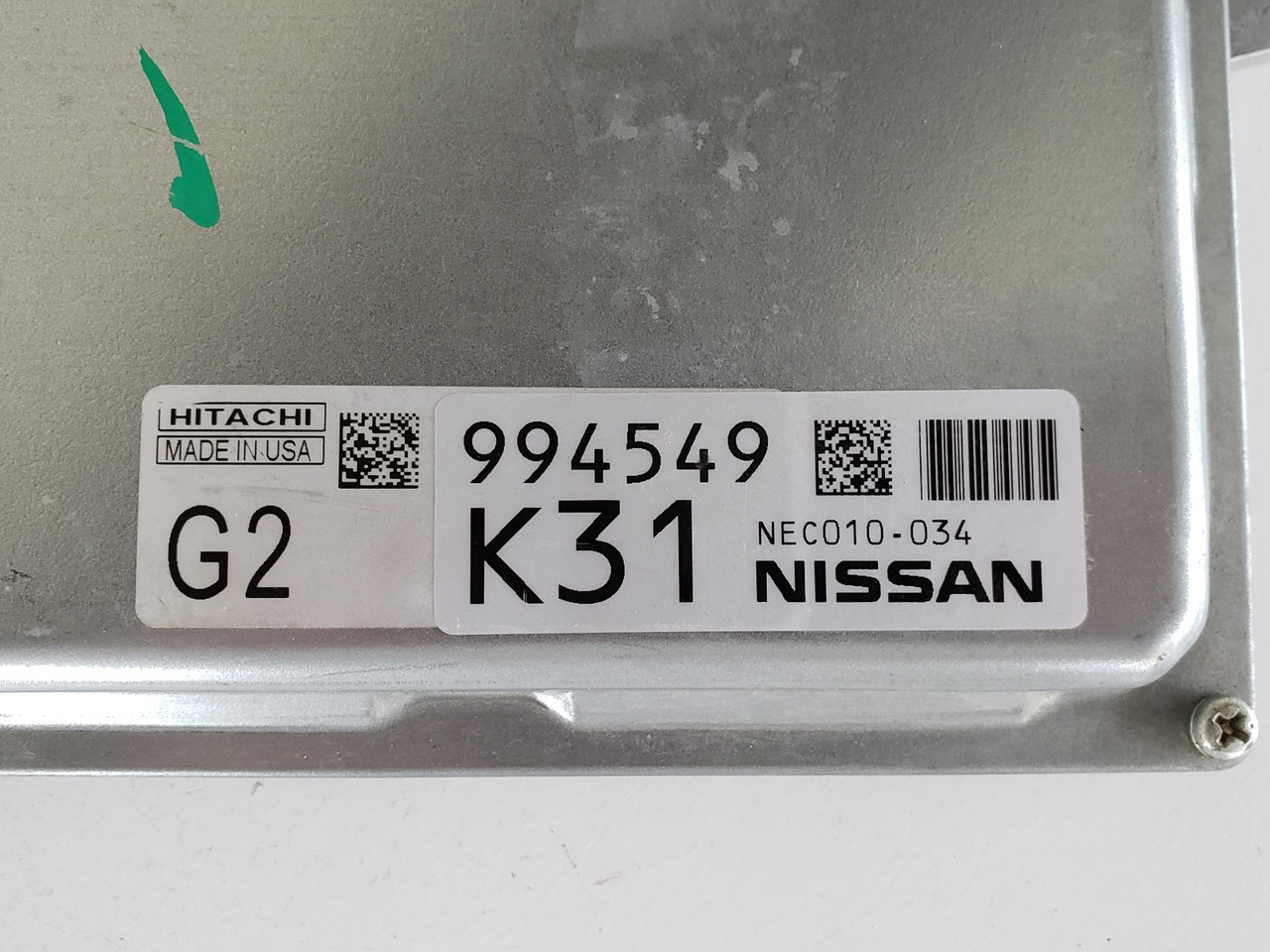 2013-2014 Pathfinder NEC010-034 Computer Brain Engine Control ECU ECM EBX Module