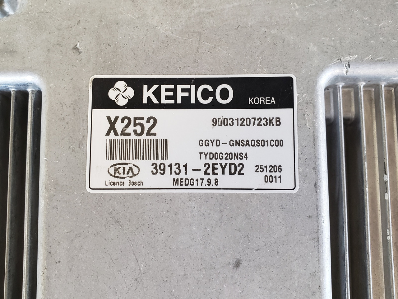 2016 Kia Forte 39131-2EYD2 Computer Brain Engine Control ECU ECM EBX Module