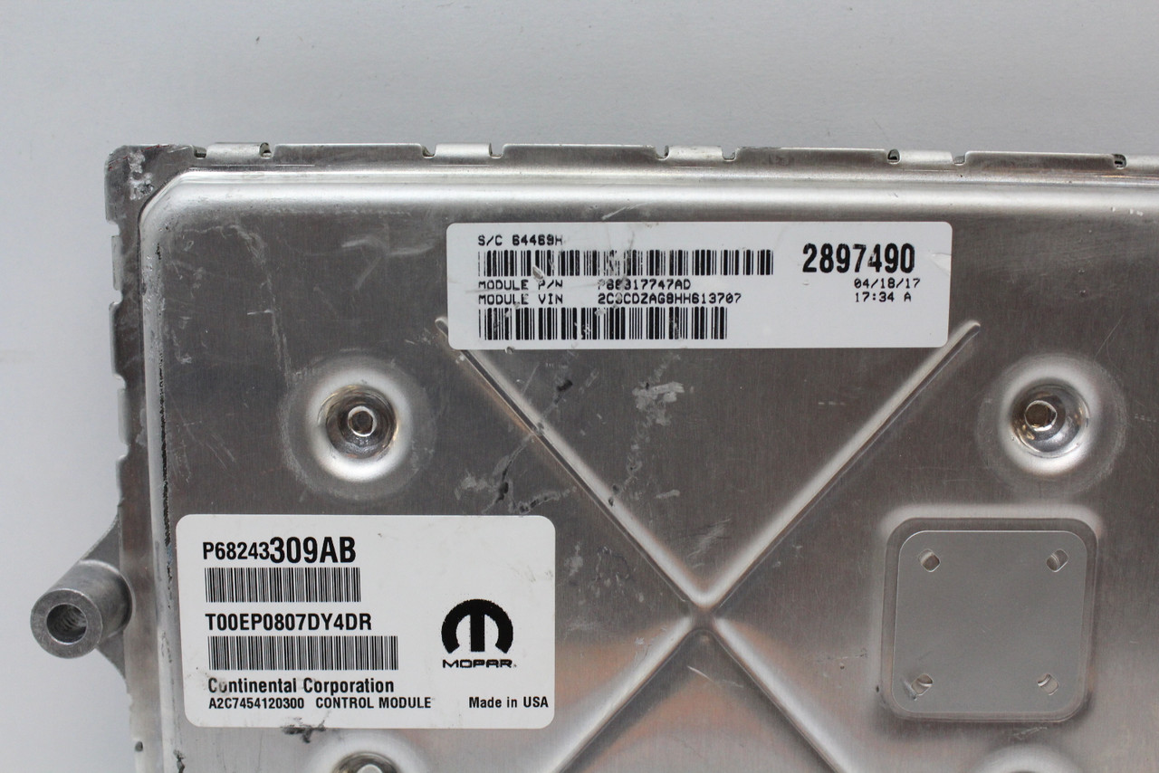 16 17 Challenger P68243309AB Computer Brain Engine Control ECU ECM EBX Module