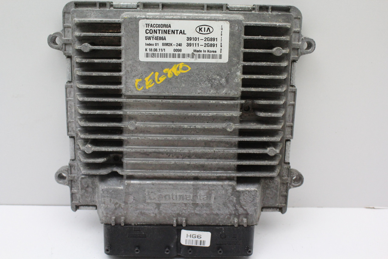 11-13 Kia Optima 39111-2G891 Computer Brain Engine Control ECU ECM EBX Module