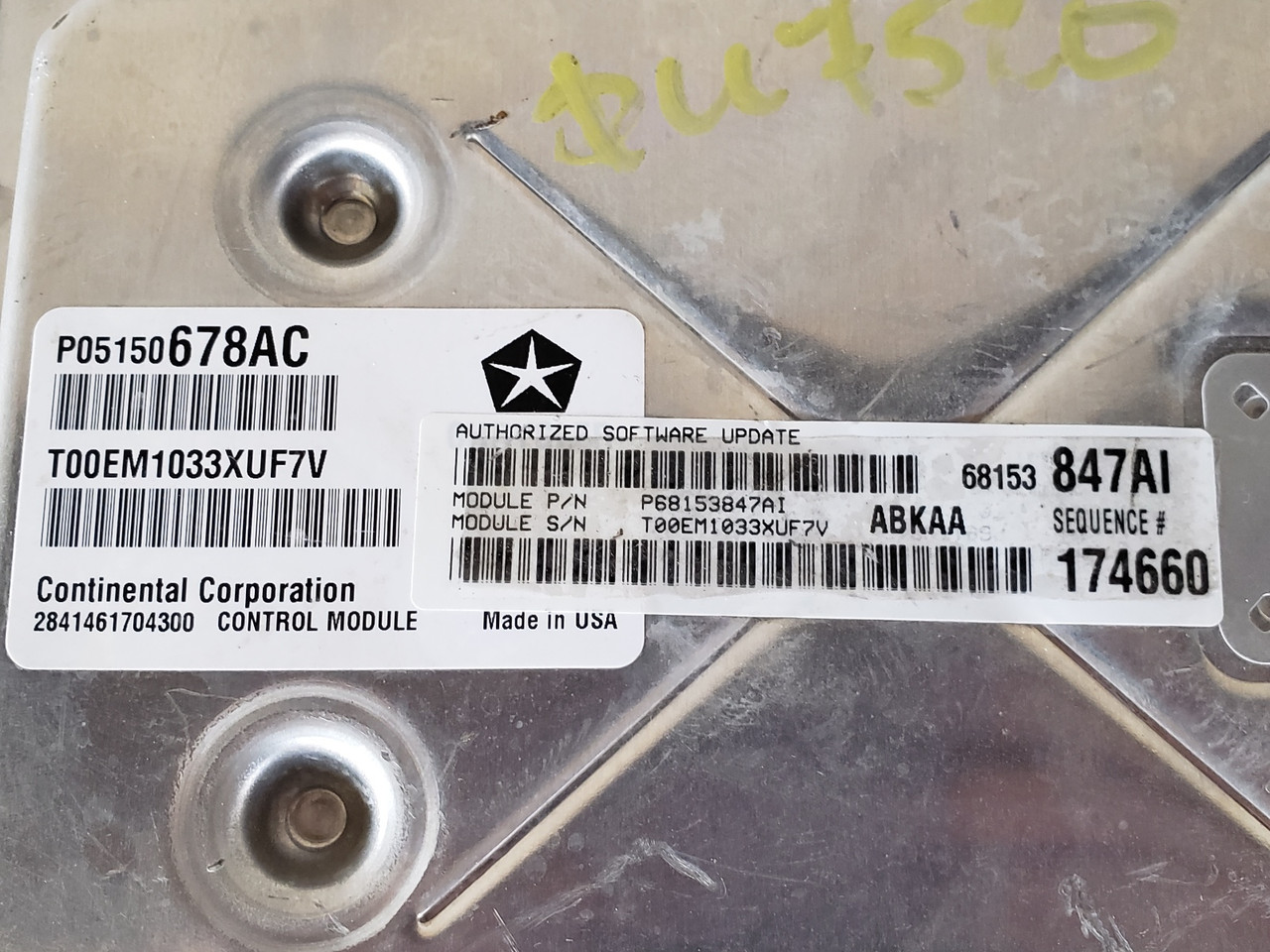 2013 Dodge Ram 1500 P68153847AI Computer Brain Engine Control ECU ECM EBX Module