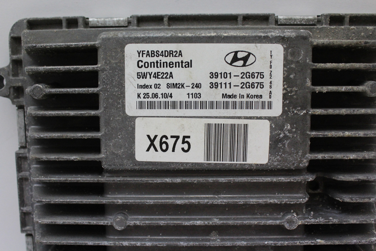 2011 11 Hyundai Sonata 39111-2GG75 Computer Engine Control ECU ECM EBX Module 2011 11 Hyundai Sonata 39111-2GG75 Computer Engine Control ECU ECM EBX Module