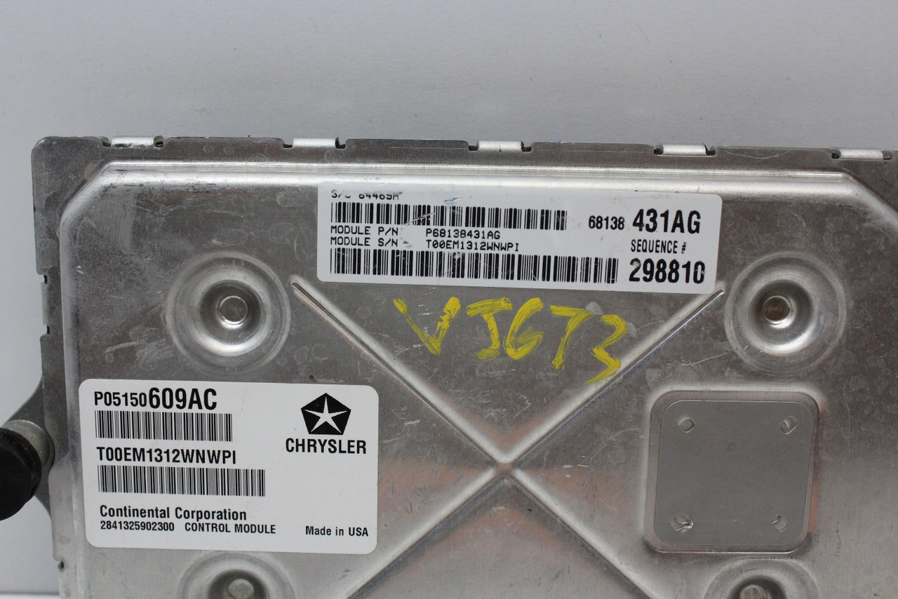 2012 12 Chrysler 300 P68138431AG Computer Engine Control ECU ECM EBX Module