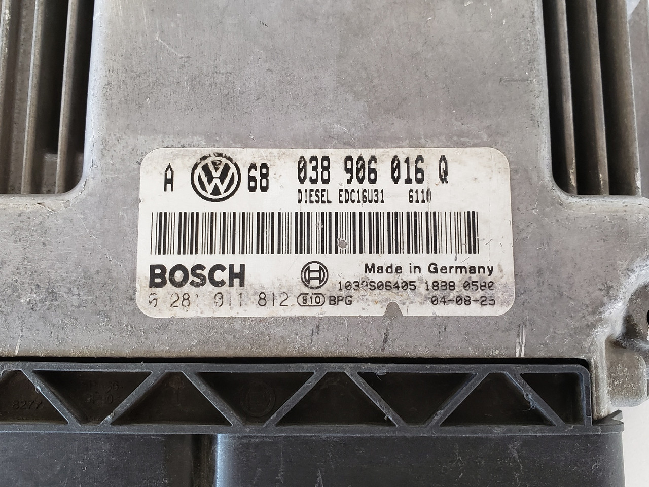2005-2006 Jetta 038 906 016 Q Computer Brain Engine Control ECU ECM EBX Module