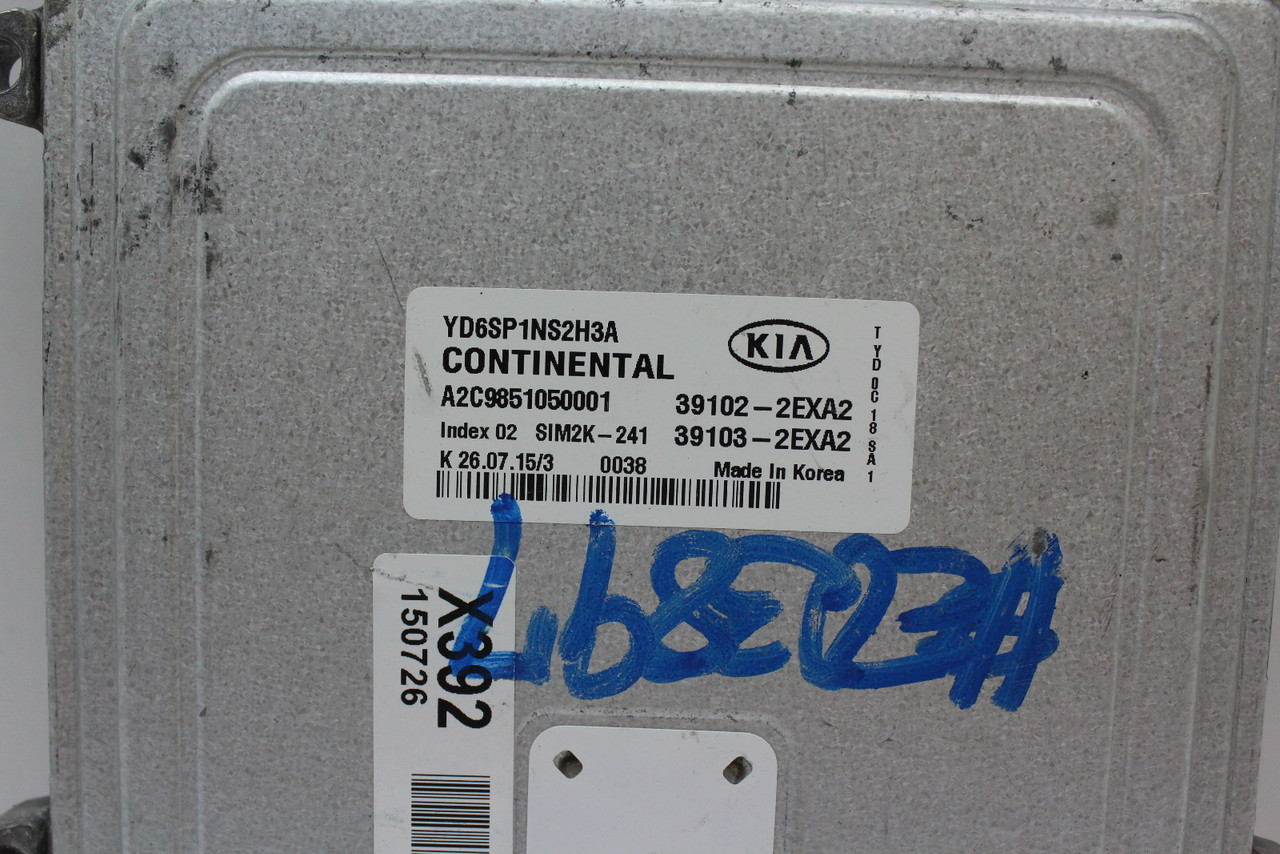 16 2016 Kia Forte 1.8L 39103-2EXA2 Computer Engine Control ECU ECM EBX Module