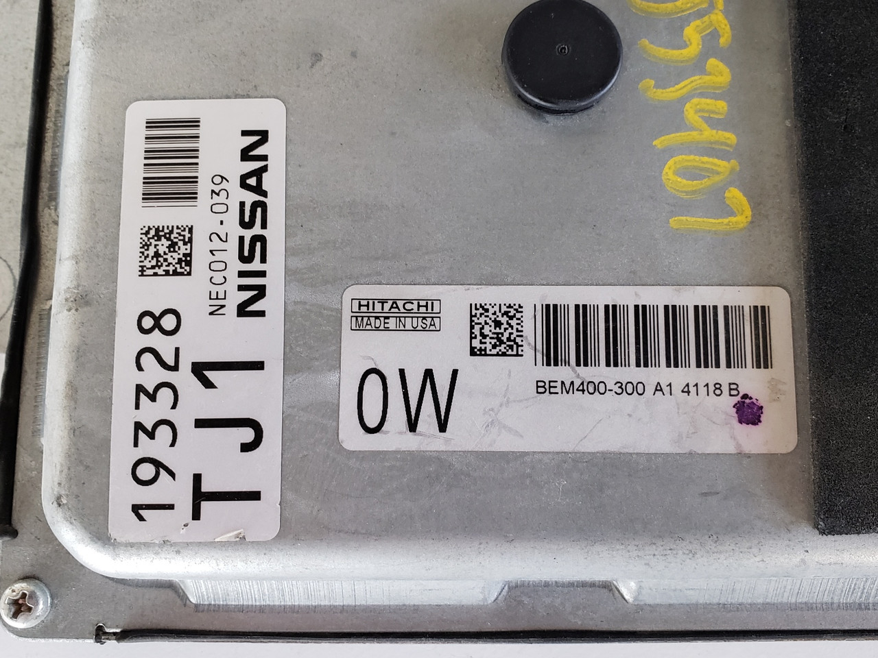 2015 Nissan Altima NEC012-039 Computer Brain Engine Control ECU ECM EBX Module