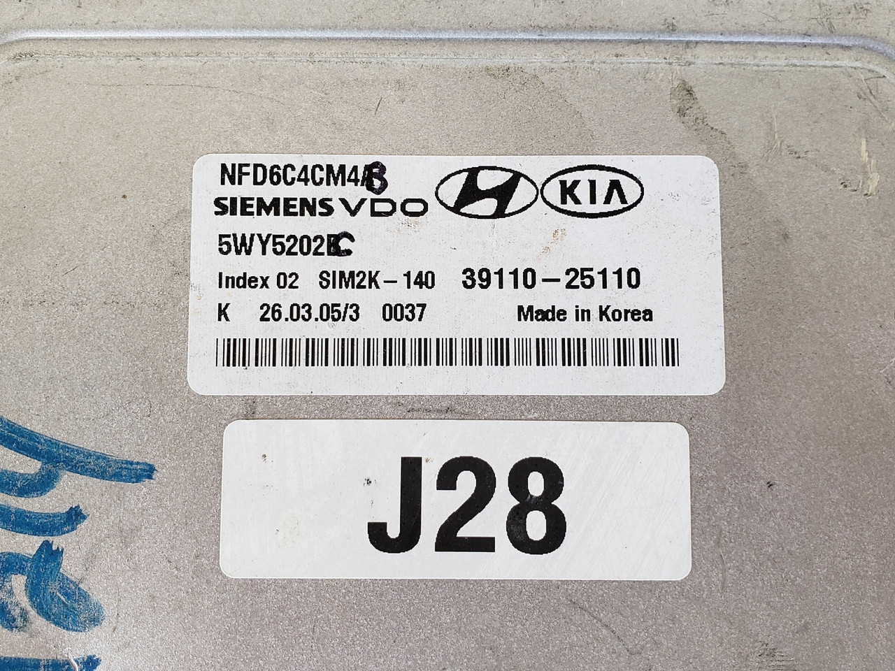 2006-2008 Sonata 39110-25110 Computer Brain Engine Control ECU ECM