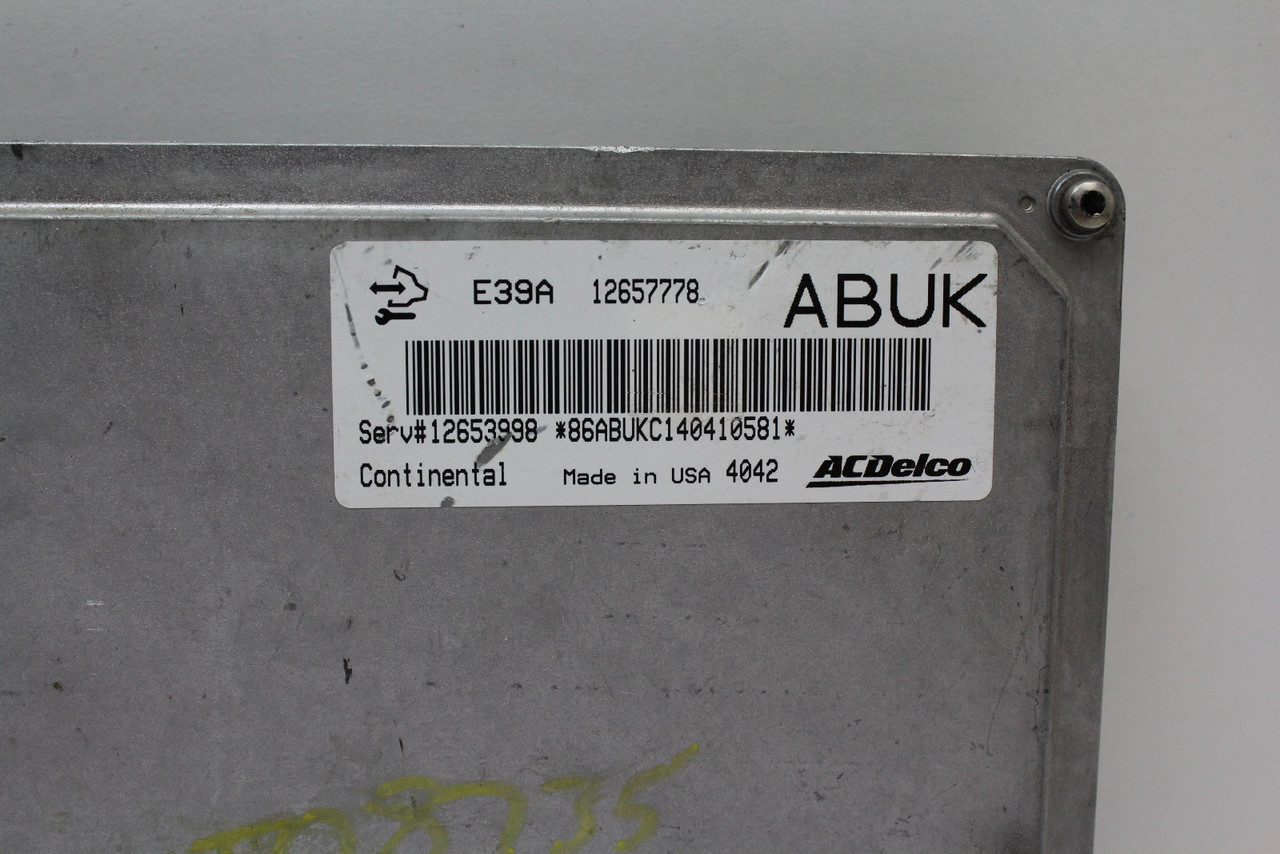 14 15 16 Impala 12653998 Computer Brain Engine Control ECU ECM EBX Module