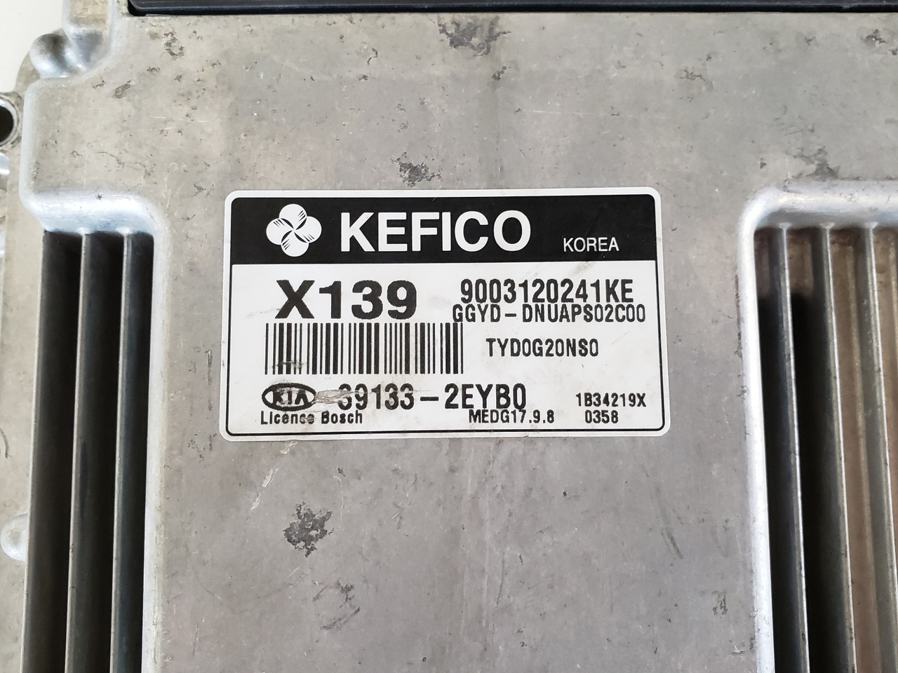 2014 Kia Forte 39133-2EYB0 Computer Brain Engine Control ECU ECM EBX Module