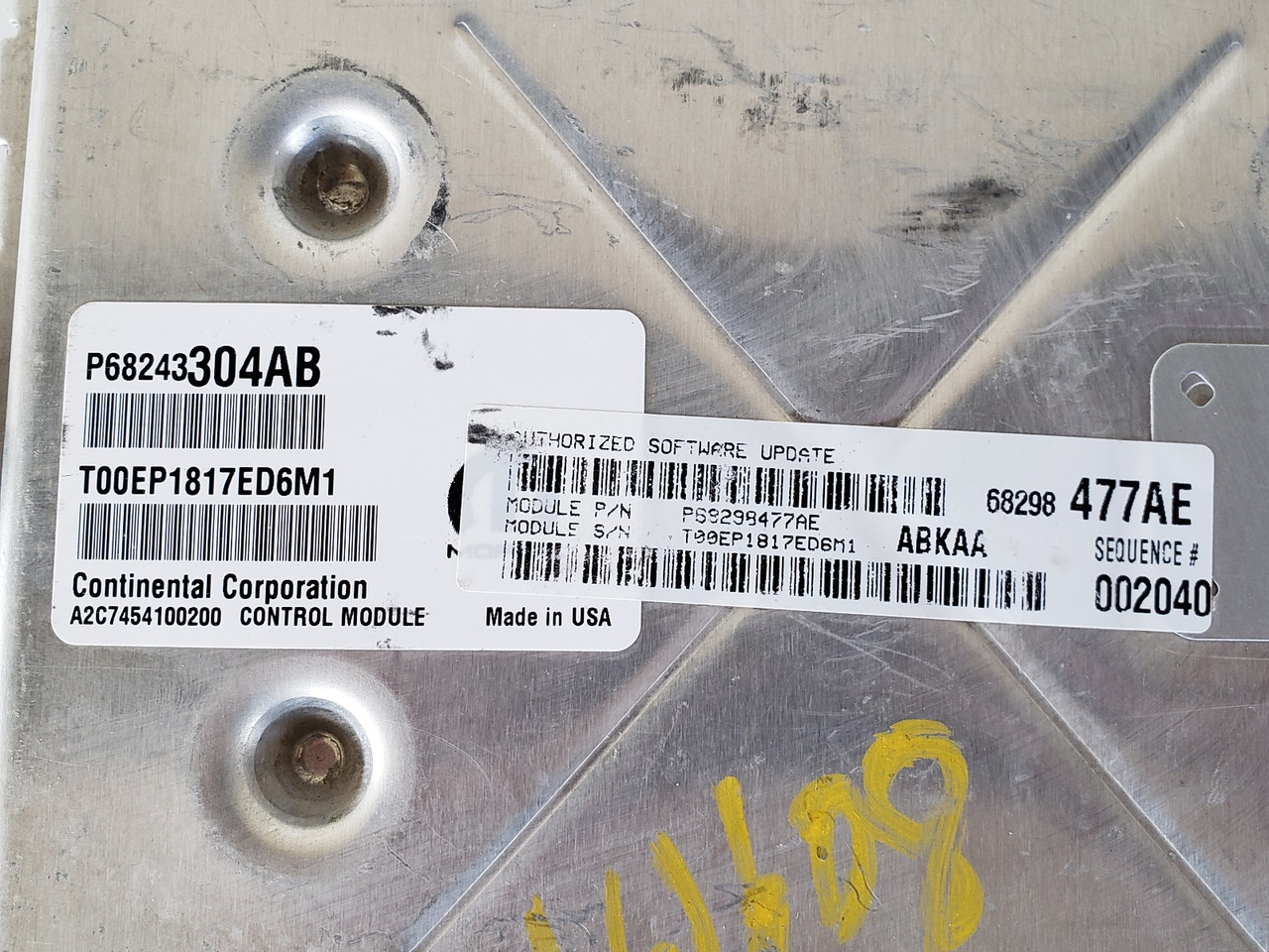 2016-2019 Ram 1500 P68298477AE Computer Brain Engine Control ECU ECM EBX Module