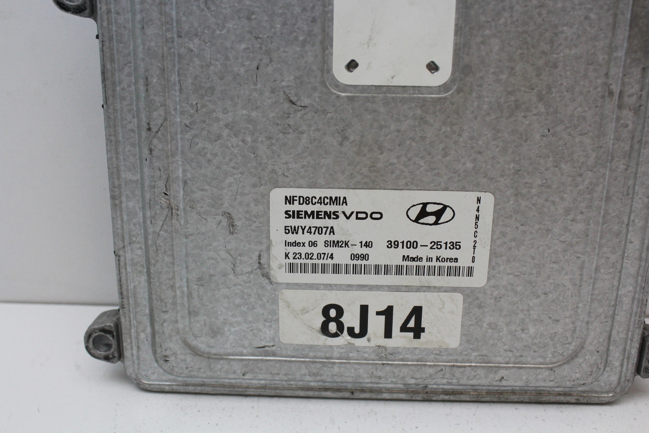06-08 Hyundai Sonata 2.4L 39100-25135 Computer Engine Control ECU ECM EBX Module